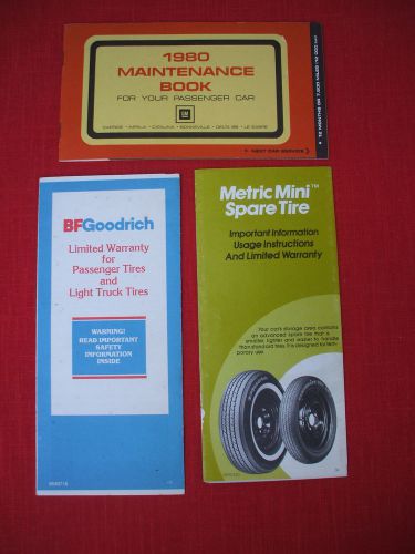 1980  gm service maintenance record book,cadillac chevrolet,,oldsmobile,buick