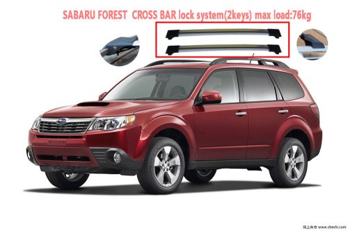 Fit forsabaru forest  rack roof rail cross bar with two keys aluminum 76kg max w