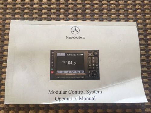 02 2002 mercedes benz modular control system operation owner&#039;s manual book oem