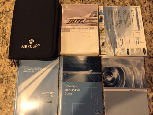 2008 mercury grand marquis owners manual set with case oem lqqk!!!