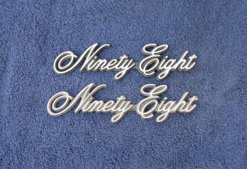 1978-88 oldsmobie ninety eight 98 fender emblems (2 pieces)