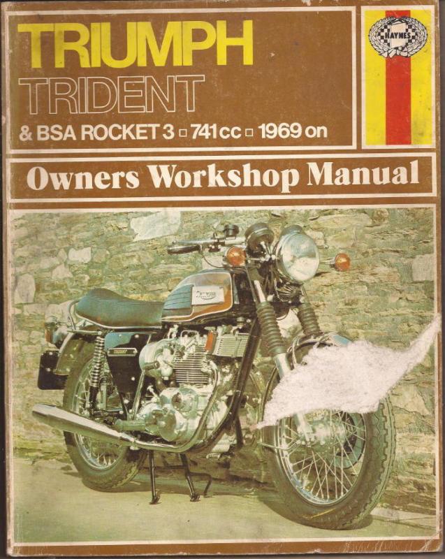 Haynes triumph trident manual 133 pages