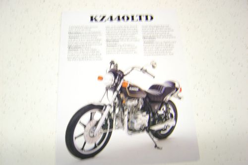 1 kawasaki kz440 ltd,1980 nos. sales brochure.3 pages.
