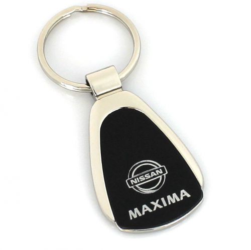 Nissan maxima black tear drop metal key ring