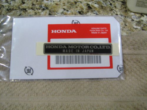 Honda frame decal qa50 z50 xr75 xl70 xl100 xl350 tl125 mr175 label nameplate