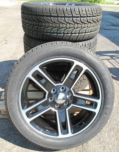 22&#034; escalade gmc chevrolet factory style black wheels 3054022 nexen tires 5664