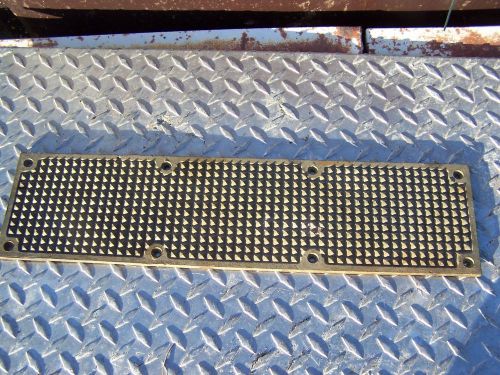 Vintage brass running board step plate