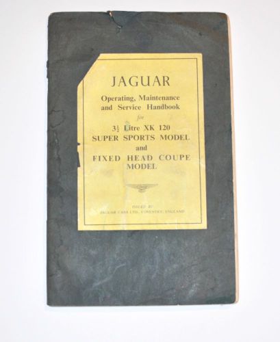 Jaguar operating handbook xk 120