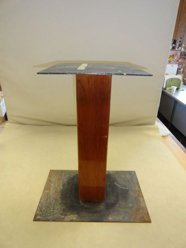 Ocean yacht wood / steel table stand 25 1/2&#034; x 21&#034; marine boat