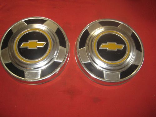 1973-1987 chevrolet truck dog dish hubcaps pair 10.5 inches 1974 1975 1976 1977