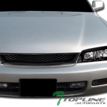 Jdm blk style mesh type front hood bumper grill grille abs 94-97 honda accord r
