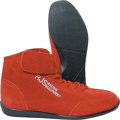 Rjs racing 20209-4-12 mid-cut driving shoes leather outer red sfi 3.3/5 men's 12