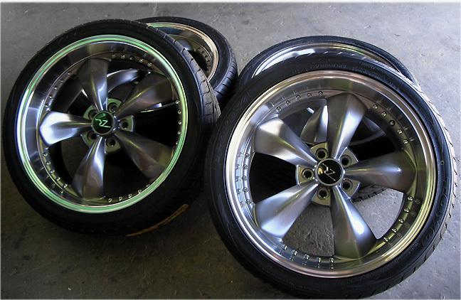 Anthracite mustang bullitt wheels 20x8.5 & 10" & 20 inch tires 2005+ rims dish 