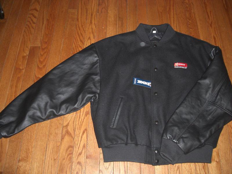 Denso vantage black letterman jacket ~ size xl ~ new with tags!