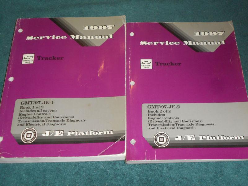 1997 geo tracker shop manual set / original gm books