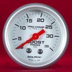 Autometer ultra-lite series-boost gauge 2-1/16" mechanical 35 psi 2-1/16 4304