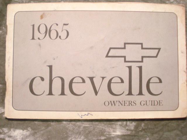 Oem 1965 chevrolet chevelle owners guide manual - malibu / not a reprint