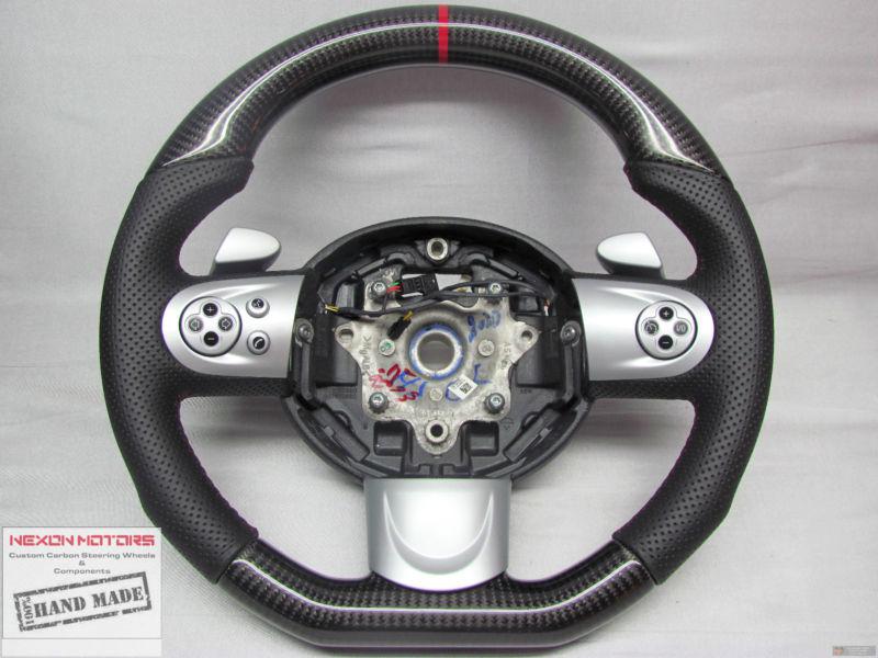 Mini cooper s jcw r50 to r60 smaller diameter flat bottom carbon steering wheel