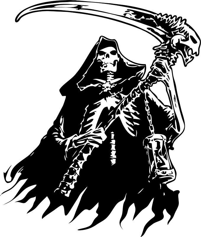Grim reaper skeleton skull car tattoo boat truck window vinyl decal sticker