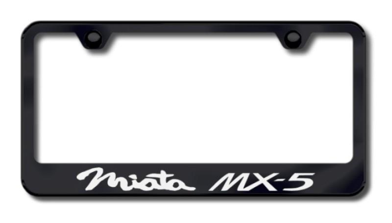 Mazda miata mx5 laser etched license plate frame-black made in usa genuine