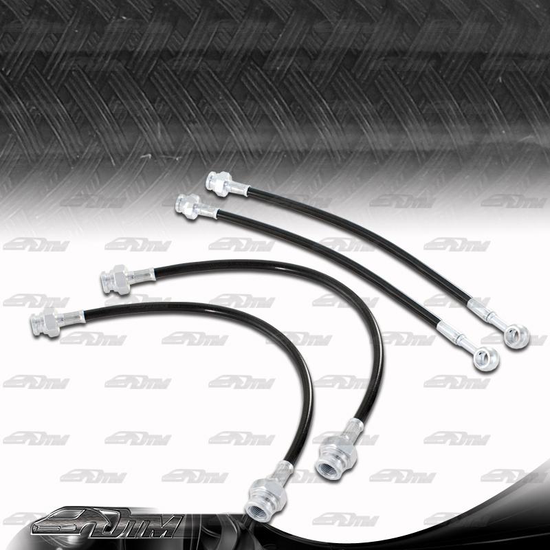 2002-2010 bmw e60 / 63 / 64 m5/6 front & rear stainless steel brake lines black