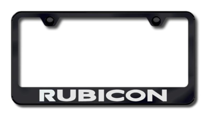 Chrysler rubicon laser etched license plate frame-black made in usa genuine