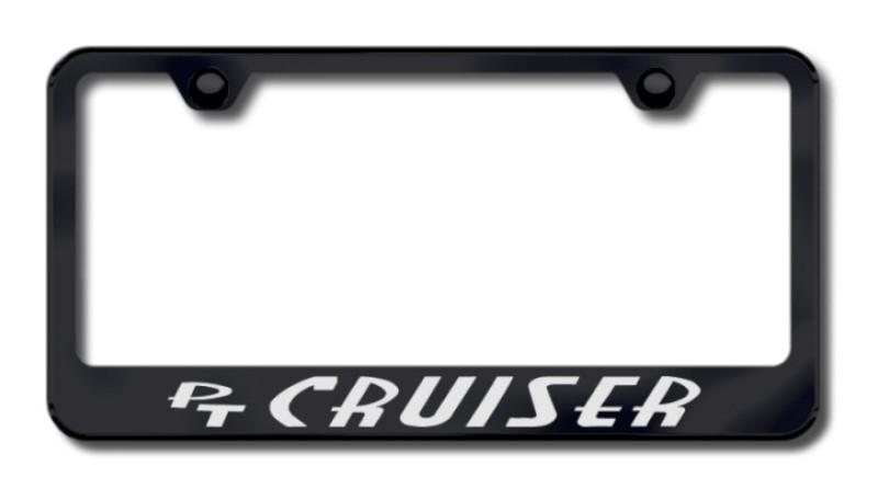 Chrysler pt cruiser laser etched license plate frame-black made in usa genuine