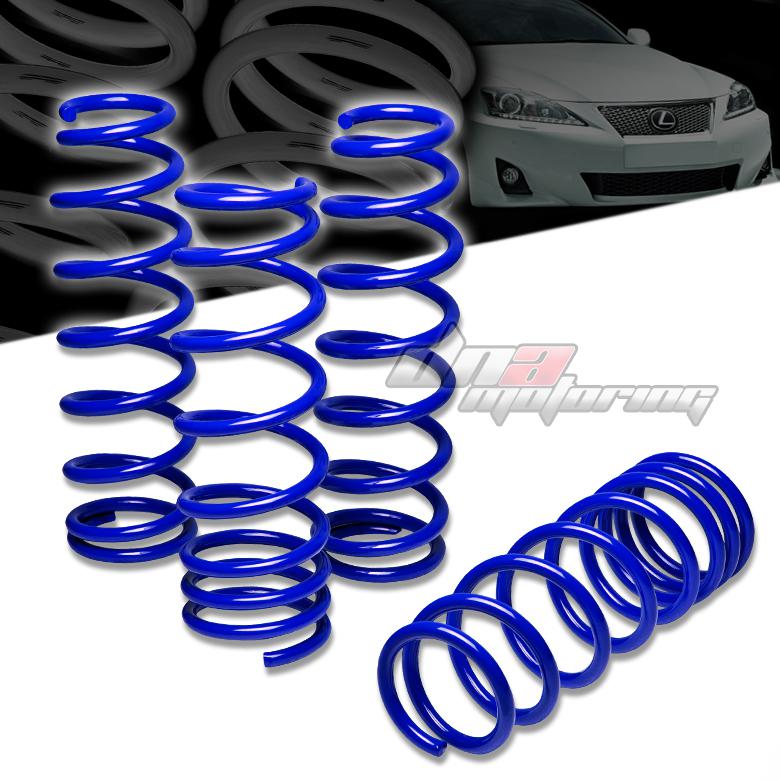 06-12 is250/is350 1.25"drop suspension blue racing lowering spring 235f/215r lb