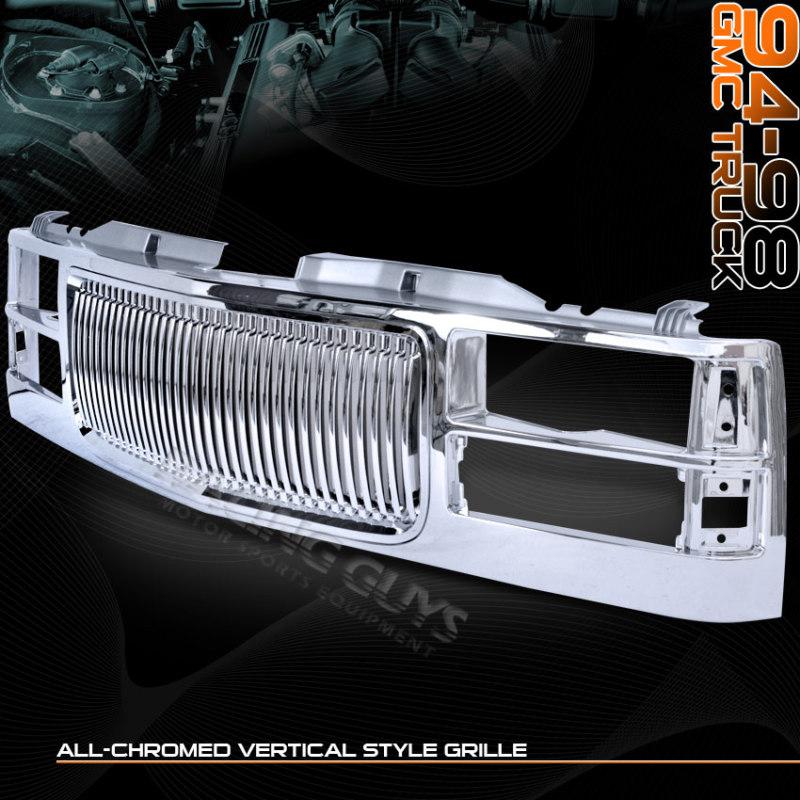 94 95 96 97 98 gmc yukon chrome front grille grill slt jimmy vertical style new