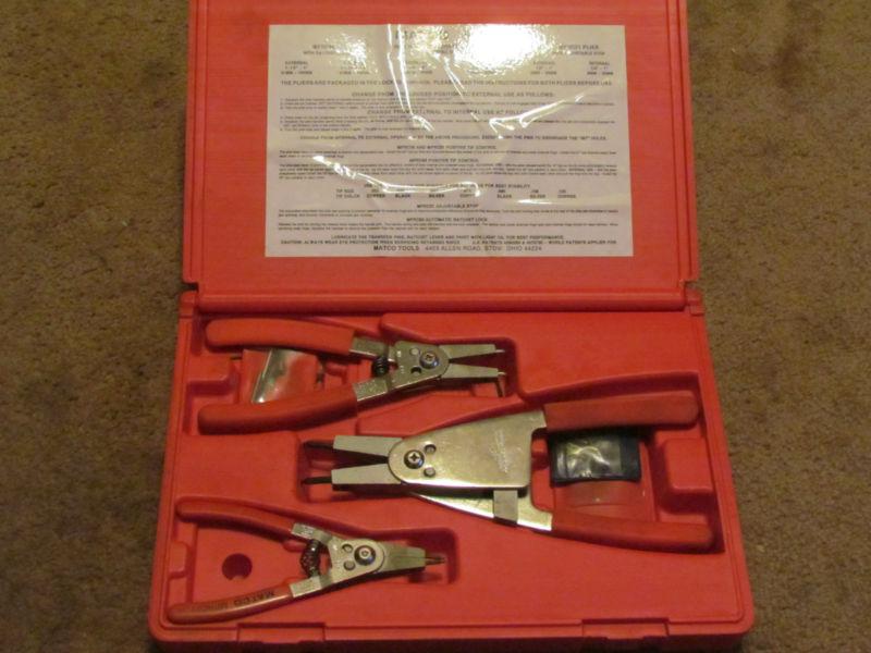 Matco 3 piece snap ring plier set sprc3 used gc no id marks