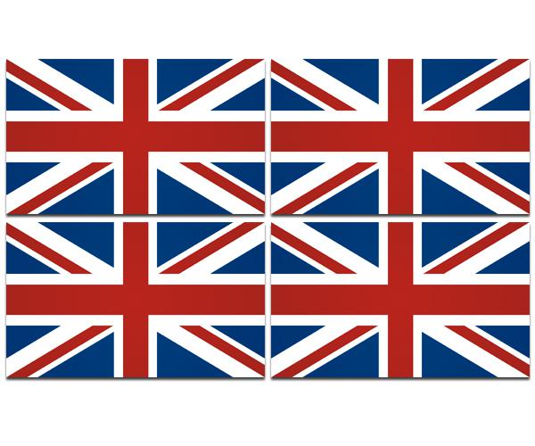 Britain flag decal 3"x1.5" 4 pack british uk union jack hard hat sticker u5ab