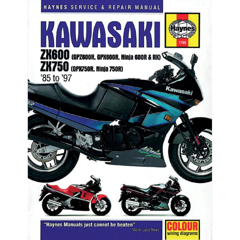 Haynes 1780 repair service manual kawasaki zx600/750 ninja 1985-1990