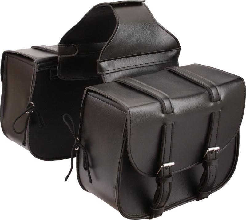 First mfg leather detachable zip off motorcycle saddlebag fibag8001 