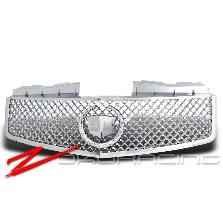 03-07 cadillac cts front mesh sports grille chrome