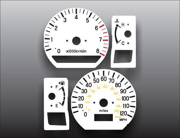 1998-2003 mitsubishi montero sport instrument cluster white face gauges