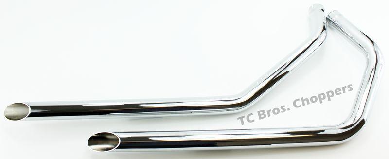 Chrome 1.75" sportster drag pipes (fits 57-85) (does not fit 79 models)