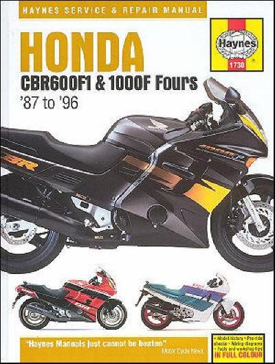 Honda cbr600 f cbr 600 1000 hurricane f1 repair manual