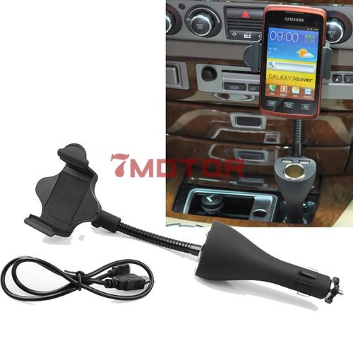 Lighter usb car charger holder mount cradle socket stand fit for most cell phone