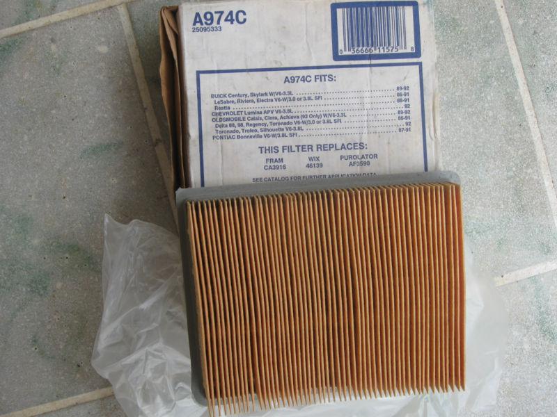 Ac delco air filter new pn# a974c, 25095333