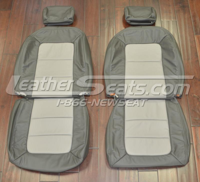 2003-2005 Ford Explorer Sport Trac-Passenger Side Bottom Leather Seat Cover Gray
