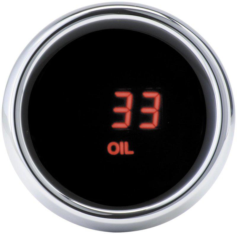 Dakota digital mcl-3000 series oil pressure gauge chr red for h-d flh flt 96-14