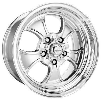 American racing polished hopster wheel 17"x8" 5x4.75" bc set of 2