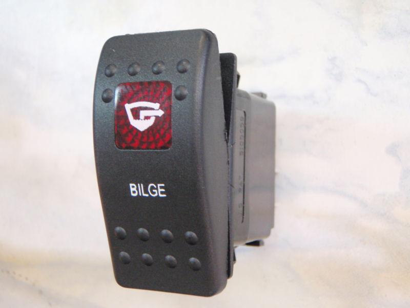Bilge pump switch boat marine water  carling v1d1 1 red lens black contura ii