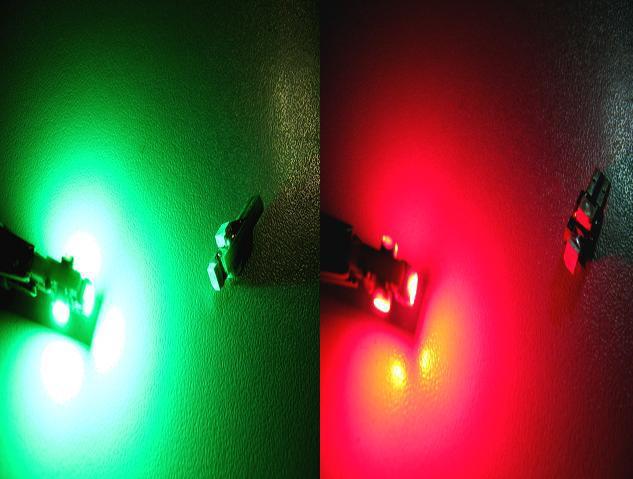 2pcs 74 37 instrument panel 3 led bulbs(red/green)