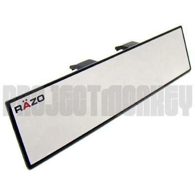 Jdm razo rg22 300mm flat mirror clip-on universal fitment carmate genuine new