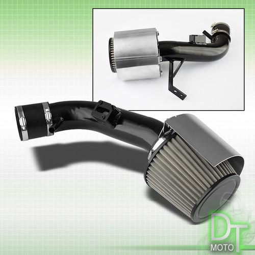 Stainless washable filter+cold air intake 07-12 altima 2.5l 4cyl black aluminum