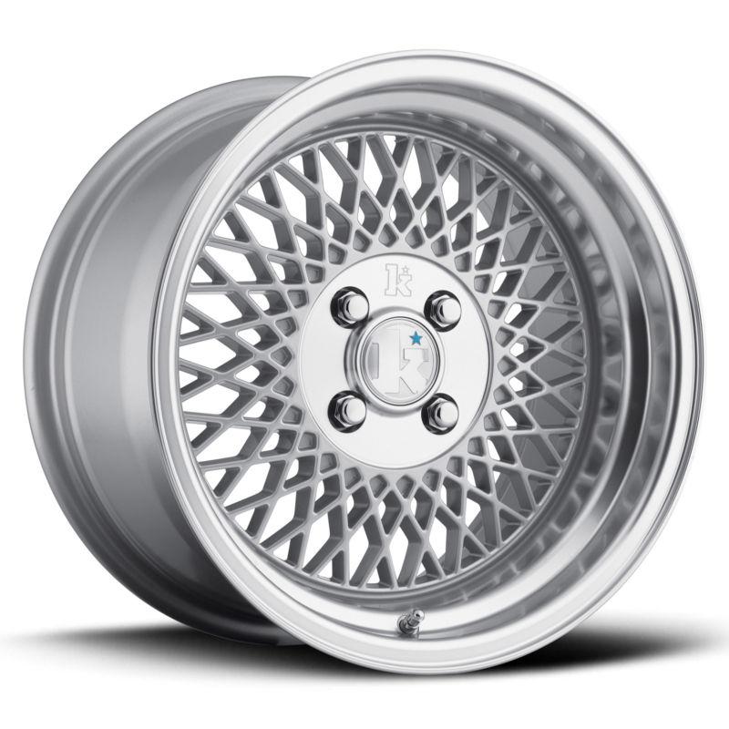 Klutch wheels sl1 15x8.5 et17 4x100 silver machined 3.5inch lip bmw e30 318 325