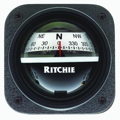 Ritchie v-537w explorer bulkhead mount compass - white dial #v-537w