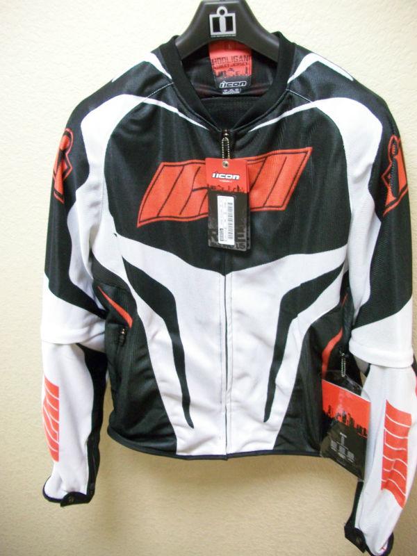 Icon hooligan street jersey motorcycle riding jacket men's 2xl  new!