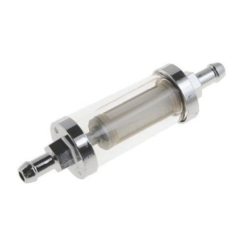 5/16" chrome fuel filter clear glass re-use universal harley davidson motorcycle